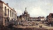BELLOTTO, Bernardo New Market Square in Dresden from the Jdenhof oil painting on canvas